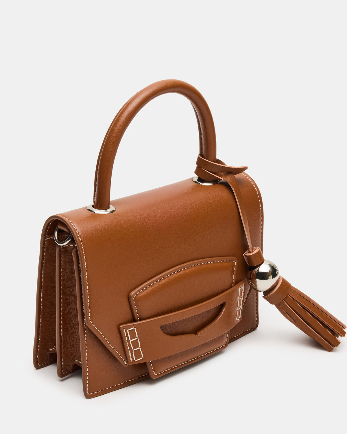 PREPPY Bag Toffee Structured Top-Handle Penny Loafer Crossbody Handbag