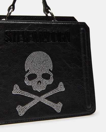 EVELYN Skull Bag Black Top Handle Crossbody Bag