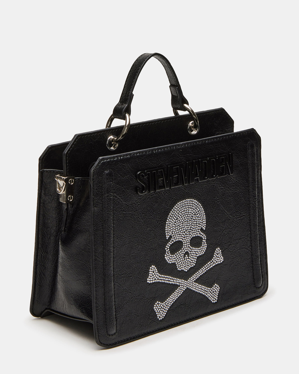 EVELYN Skull Bag Black Top Handle Crossbody Bag