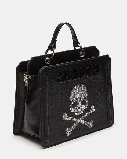 EVELYN Skull Bag Black Top Handle Crossbody Bag