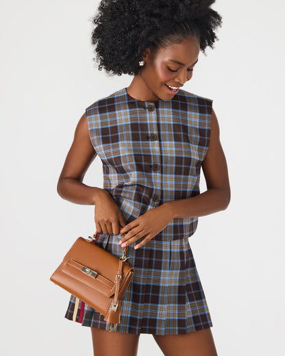 ELLOISE Bag Cognac Structured Mini Crossbody Handbag