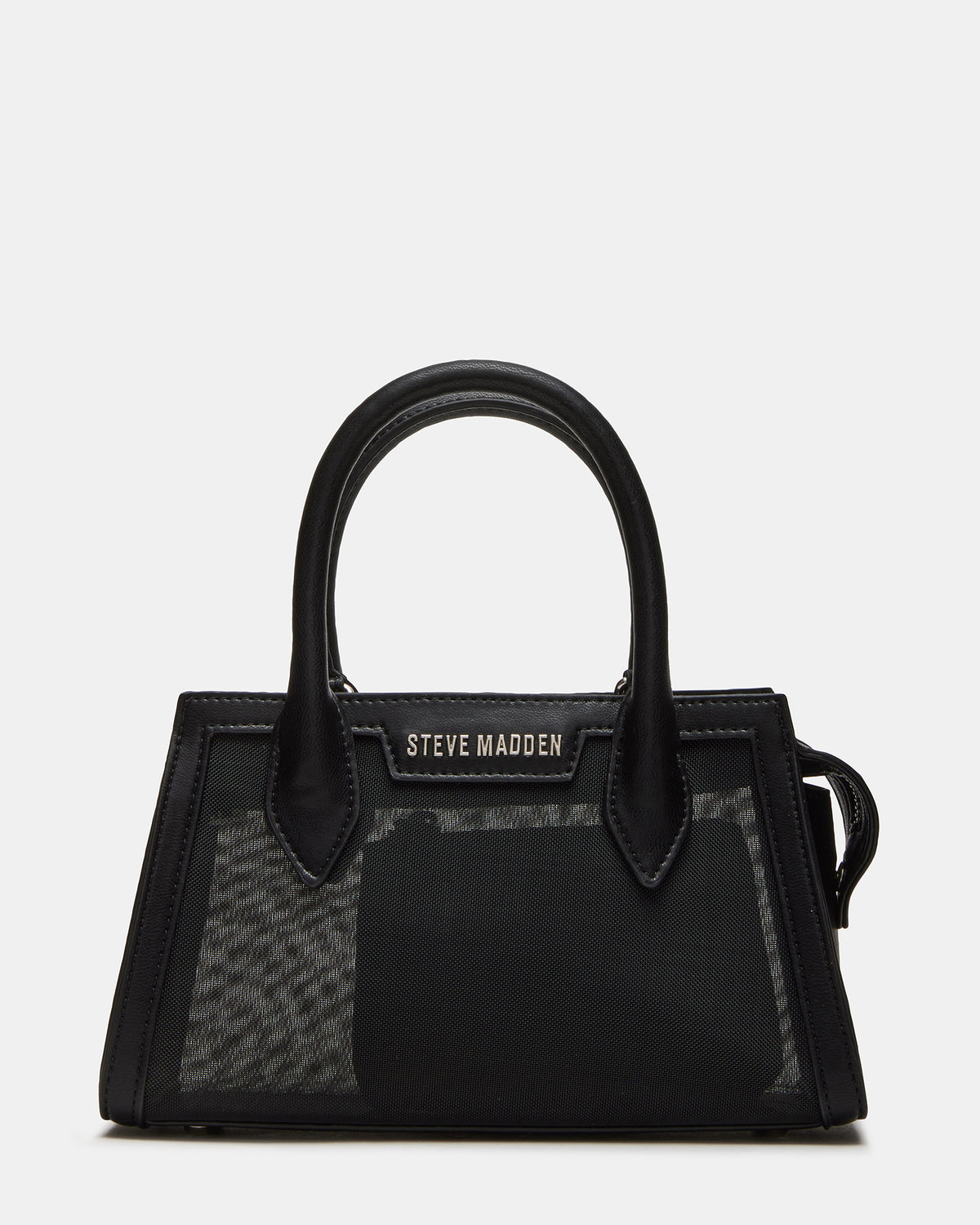 PEACHY Black Women's Mini Top-Handle Mesh Handbag