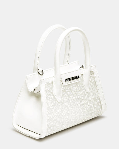 PEACH White Multi Women's Mini Top-Handle Mesh Handbag