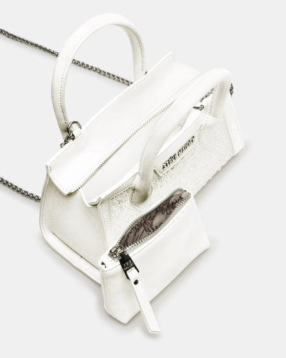 PEACH White Multi Women's Mini Top-Handle Mesh Handbag