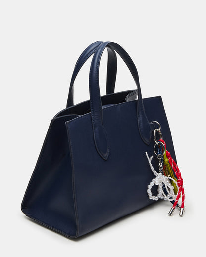 CALLEB Bag Navy Structured Tote Crossbody Handbag
