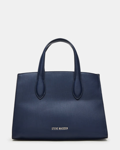 CALLEB Bag Navy Structured Tote Crossbody Handbag