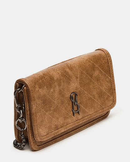 RELAX Bag Pecan Logo Chain Strap Crossbody Handbag