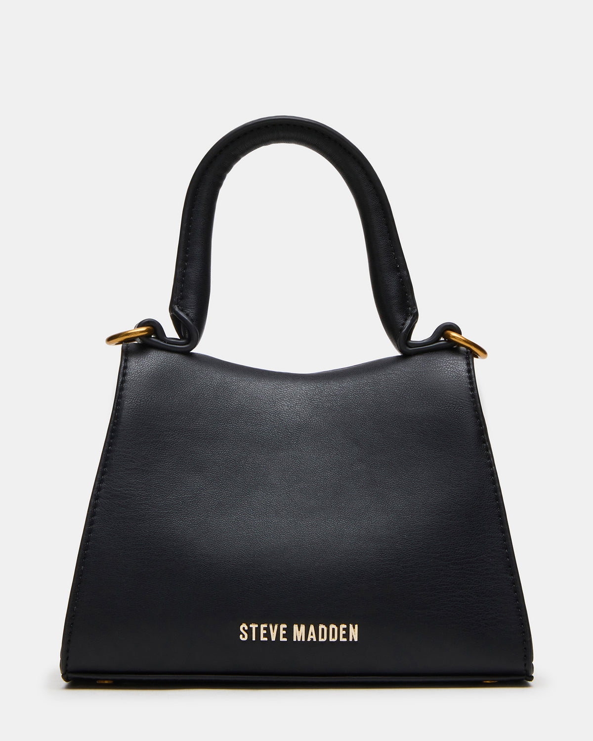 MADLYN Bag Black Structured Turn-Lock Closure Top-Handle Crossbody Mini Handbag