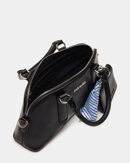 CALLY Bag Black Dome Satchel Top-Handle Crossbody Women's Handbag