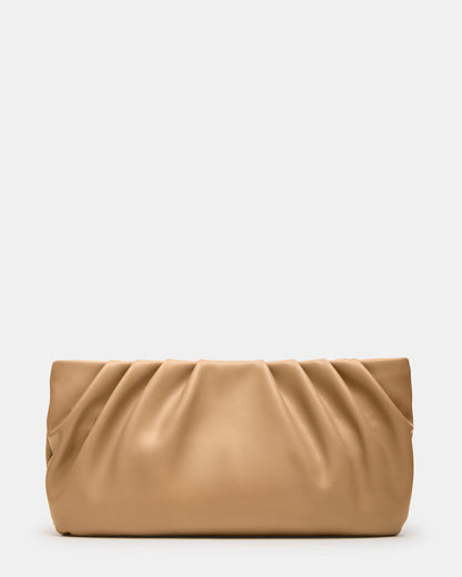 NIKA Chestnut Women's Pleated Crossbody Clutch Handbag