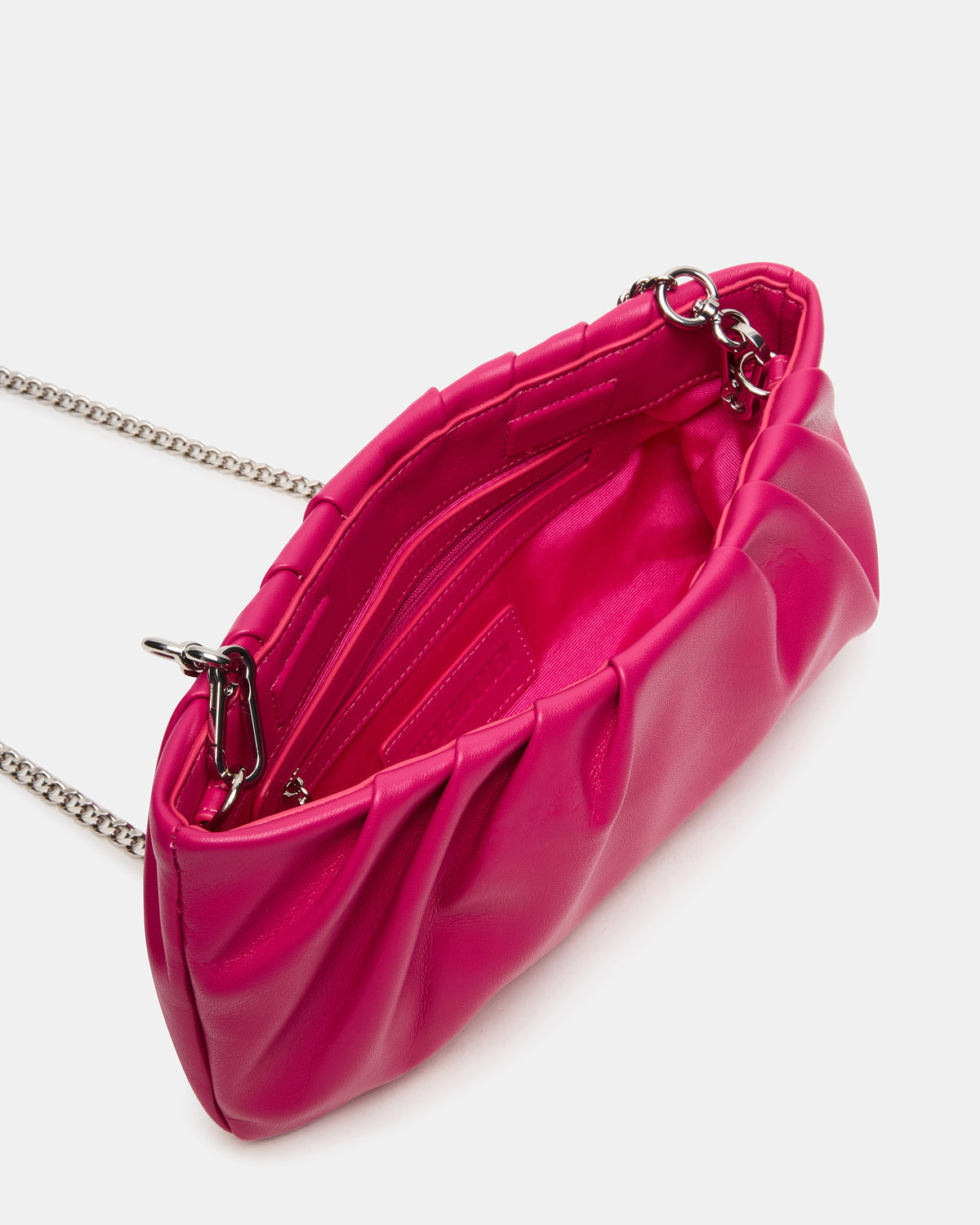 NIKA Fuchsia Women's Pleated Crossbody Clutch Handbag