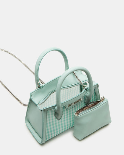 PEACHY Green Multi Women's Mini Top-Handle Mesh Handbag