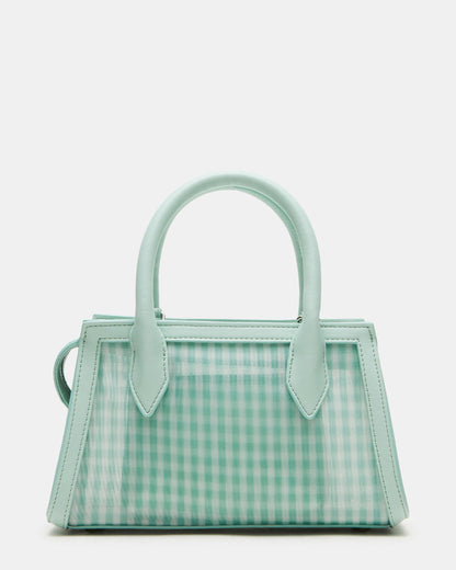 PEACHY Green Multi Women's Mini Top-Handle Mesh Handbag