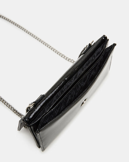 JULIANA Bag Black Patent Crossbody Clutch Handbag