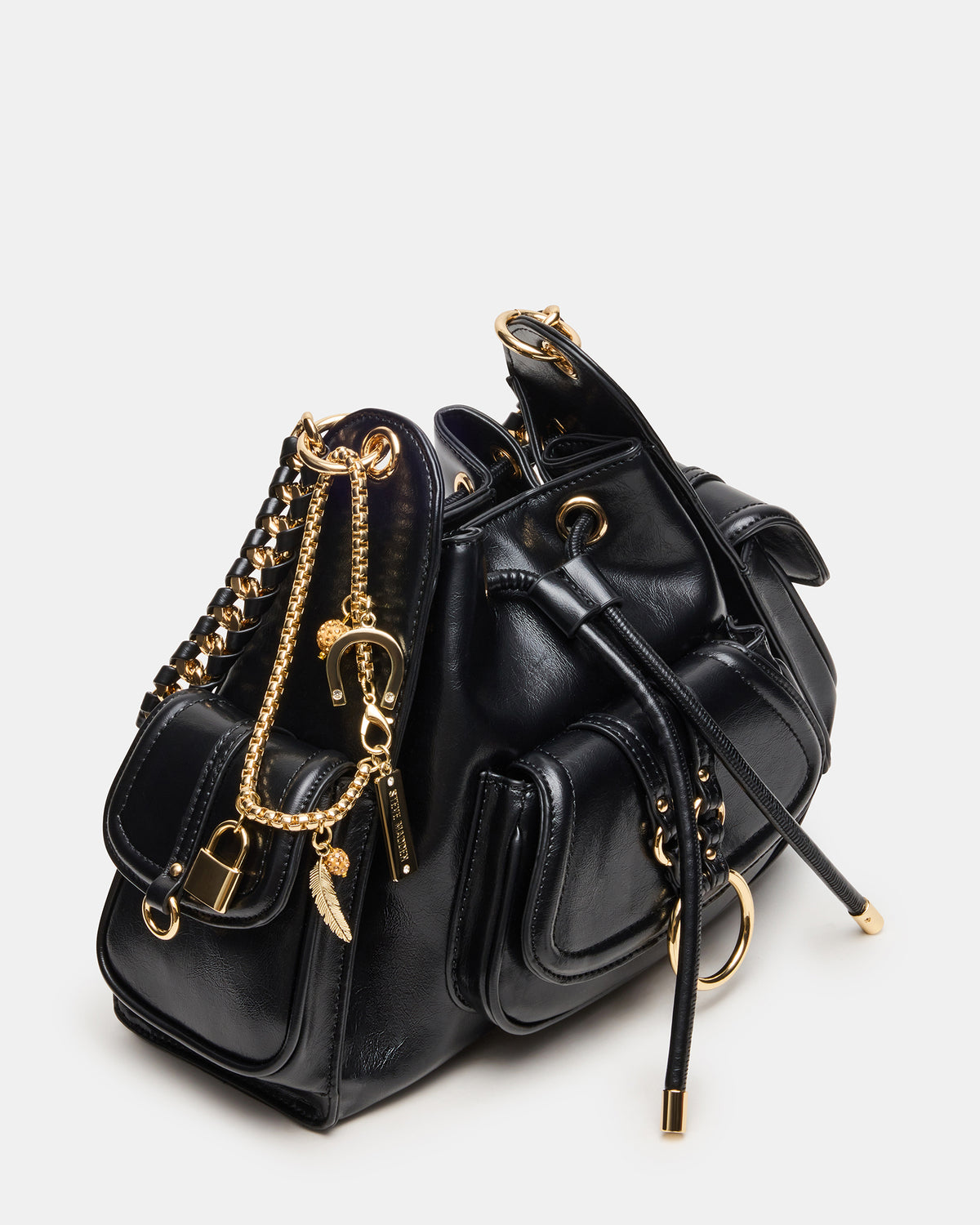 DRU Bag Black Hobo Shoulder Strap Chain Strap Handbag