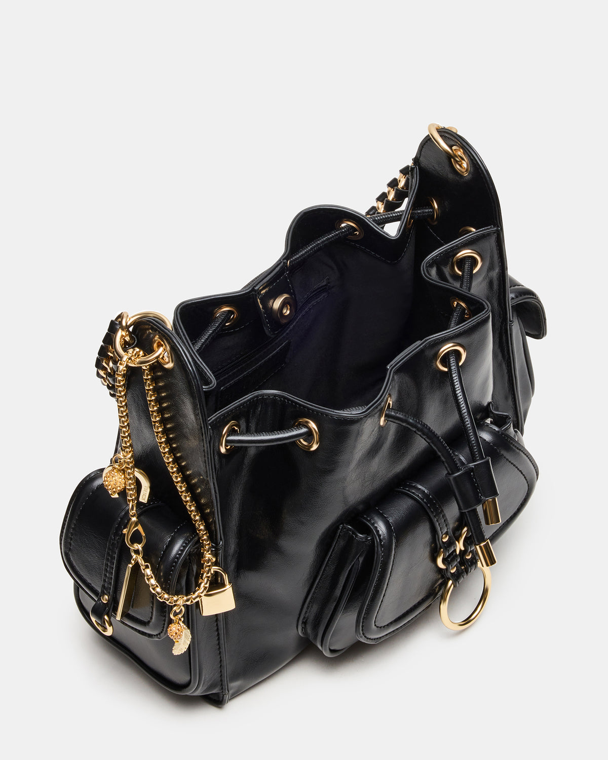 DRU Bag Black Hobo Shoulder Strap Chain Strap Handbag