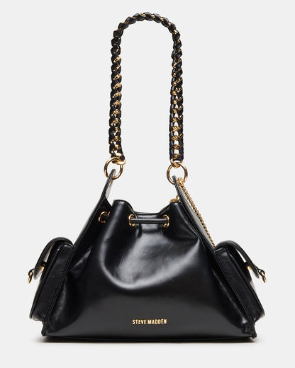 DRU Bag Black Hobo Shoulder Strap Chain Strap Handbag