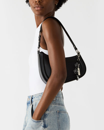 MUSEE Bag Black Asymmetrical Shoulder Strap Handbag