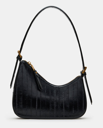 SMITH Bag Black Eel Asymmetric Shoulder Handbag
