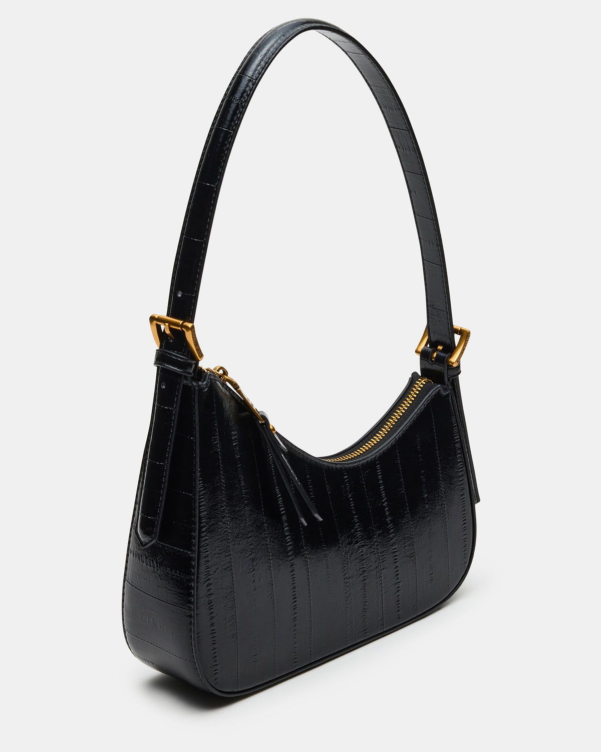 SMITH Bag Black Eel Asymmetric Shoulder Handbag