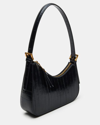 SMITH Bag Black Eel Asymmetric Shoulder Handbag