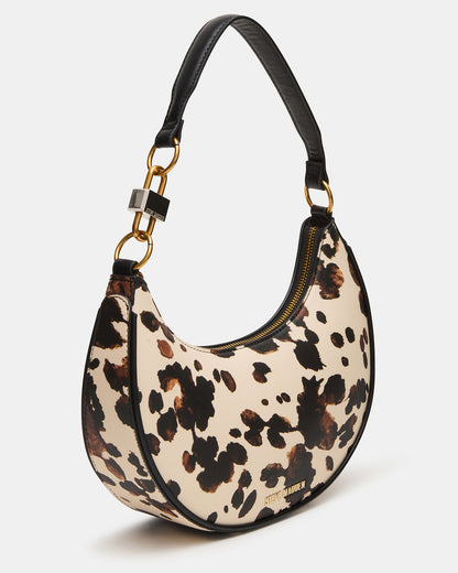 LOHAN Bag Brown Print Structured Hobo Shoulder Handbag