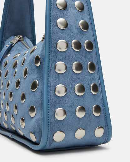 CHEYANN Bag Light Blue Hobo Dome-Studded Shoulder Strap Women's Handbag