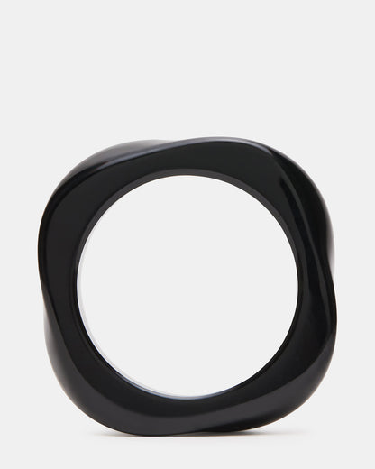 CURVED RETRO BRACELET Black Women's Bangle Bracelet