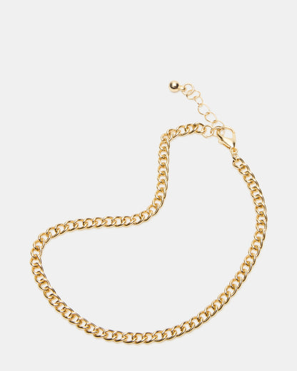 3-PIECE CHAIN ANKLET SET Women's Gold Chain Pearl Embellished Anklet Set