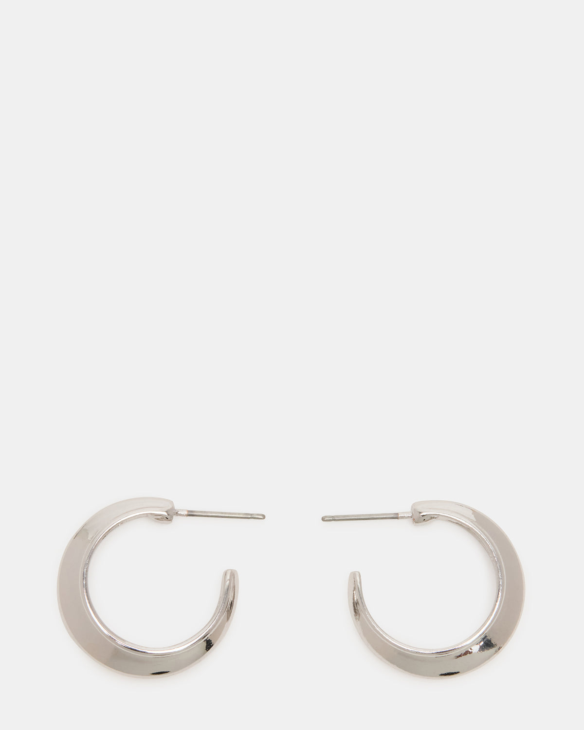SMALL HOOP EARRINGS SILVER Women's Chubby Small Hoop Earrings