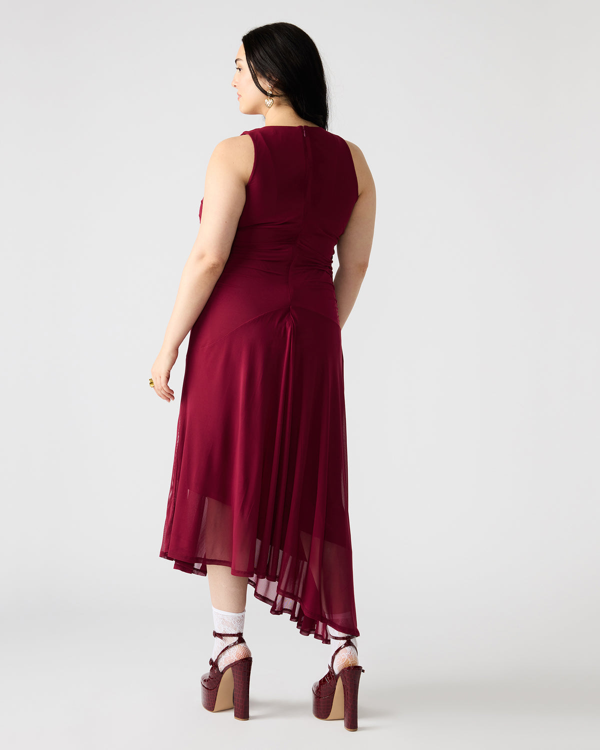 LANEY Red Women's Sleeveless Flowy Dress
