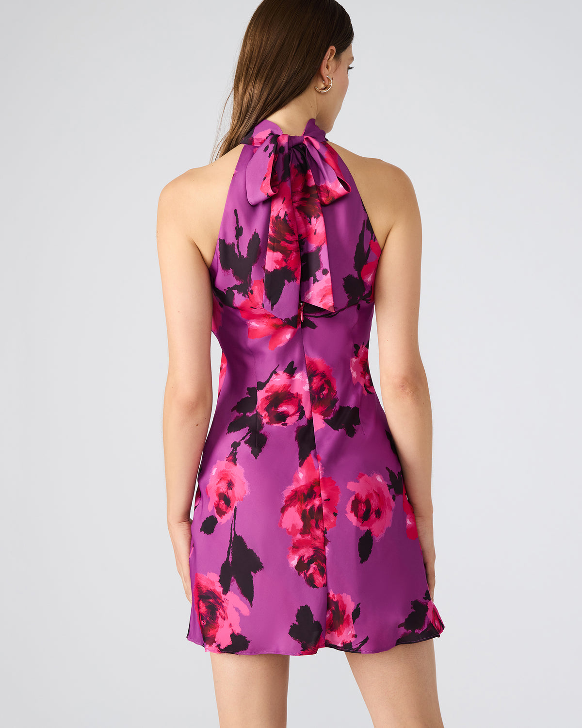 LARA Rosette Pink Halter Mini Floral Print Women's Dress