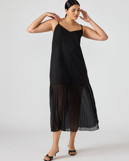EMBER Black Flowy Sheer Maxi Women's Dress