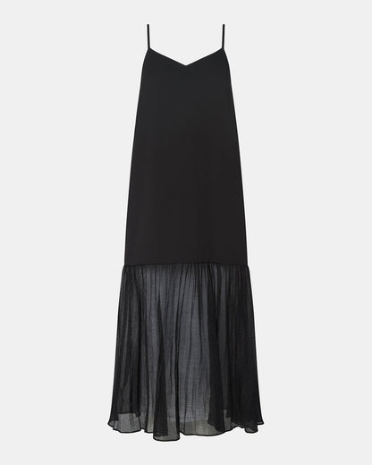 EMBER Black Flowy Sheer Maxi Women's Dress