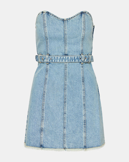 MATILDA Strapless Denim Mini Women's Dress
