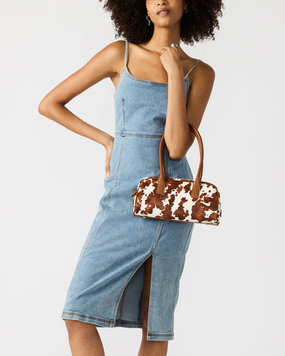 GISELLE Denim Midi Women's Dress with Slit