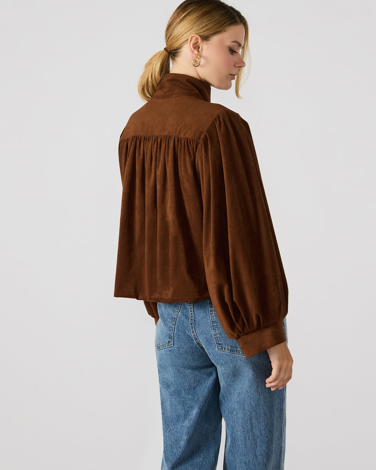 DIERDRA Chicory Coffee Long-Sleeved Button-Up Women's Jacket