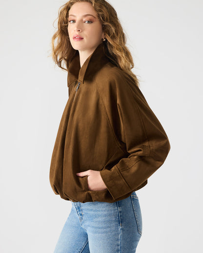 MACKEY Chestnut Long-Sleeved Zip-Up Women's Jacket
