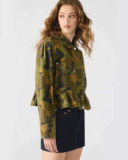 SLOAN Camouflage Long-Sleeved Zip-Up Women's Jacket