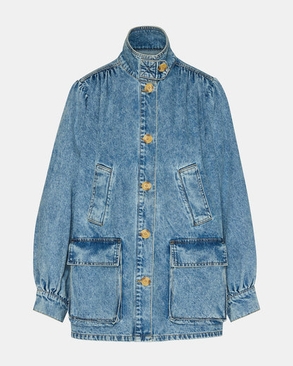 MARCELINE Denim Forever Blue Button-Up Long-Sleeved Women's Jacket