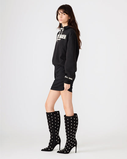 SM Black Logo Long-Sleeved Women's Hoodie