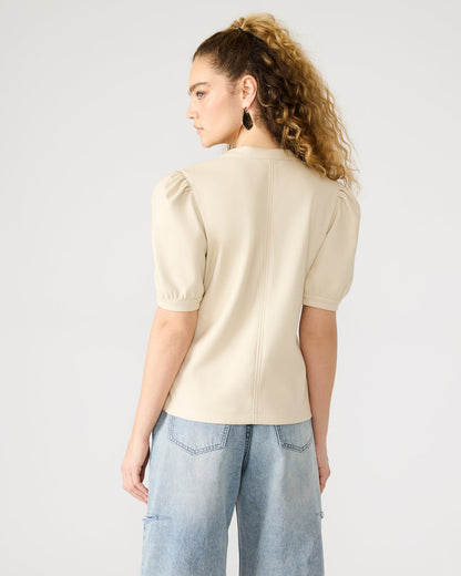 JANE Bone Women's Short-Sleeved Suede Top