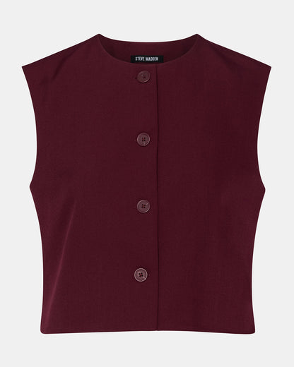 ALESSA Wine Button-Up Women's Top