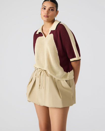 AXON Multi Short-Sleeved Knit Sweater Women's Top