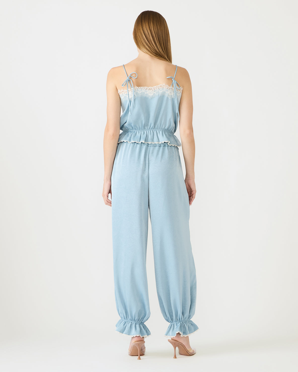 ROAN Dusty Blue Tie-Front Parachute Women's Pants