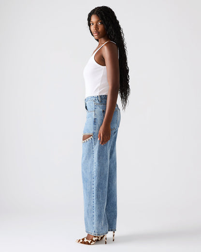 TAYLOR Jean Rhinestone Women's Cutout Jeans