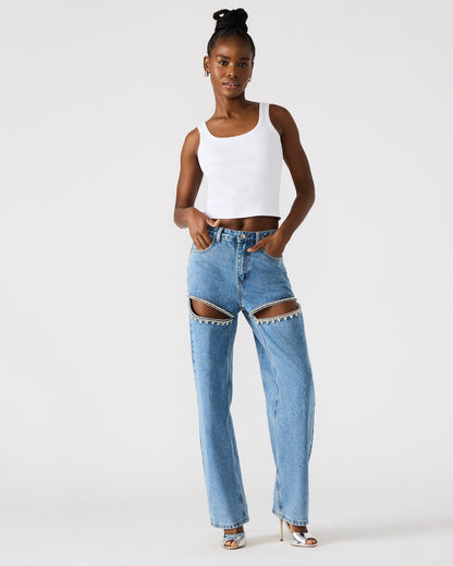 TAYLOR Jean Rhinestone Women's Cutout Jeans