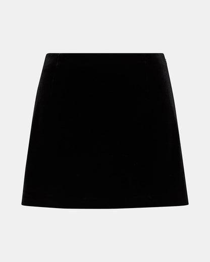 CINDI Velvet Black Women's Mini Skort