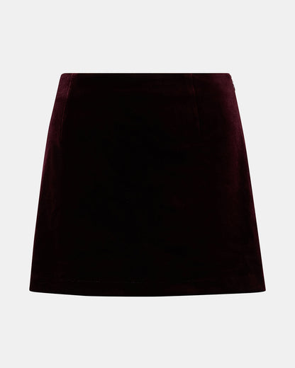 CINDI Velvet Wine Women's Mini Skort