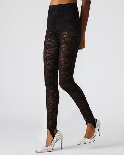 SANDRINE Black Lace Mesh Women's Pant